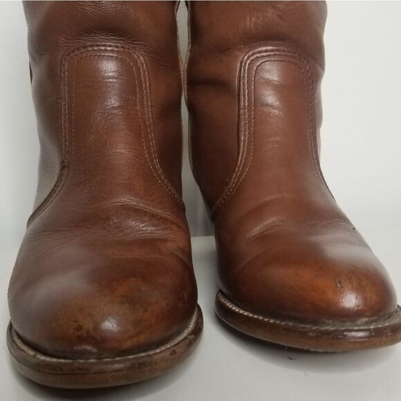Vintage Dexter Riding Boots Reddish Brown Leather‎ Stacked Heel Size 8.5M - Picture 4 of 14